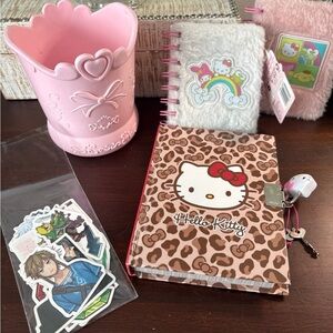 Hello Kitty Pink and Brown Leopard Print Journal